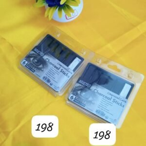 CHARCOAL STICK- COMPRESSED CARRE 5 BLACK +1 WHITE- BRUSTRO