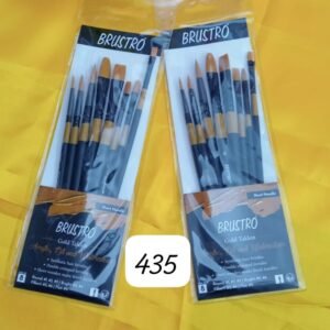 GOLD TAKLON SYNTHETIC HAIR BRUSHES 8 BRUSH SET