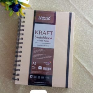 KRAFT SKETCH BOOK TONED PAPER A5 ACIDE FREE 100GSM- BRUSTRO