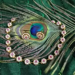 Diamond Style Necklace with Stud