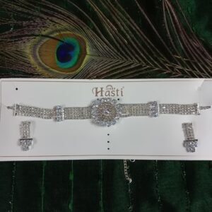 Diamond Style Necklace with Studs