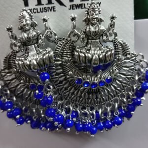 Jimuki Metal Jhumki Earring, Metal Finish Goddess Sarawathi